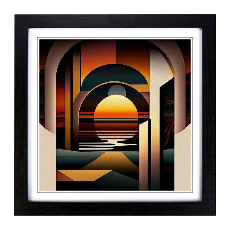 Single Picture Frame Print on Wood, Black