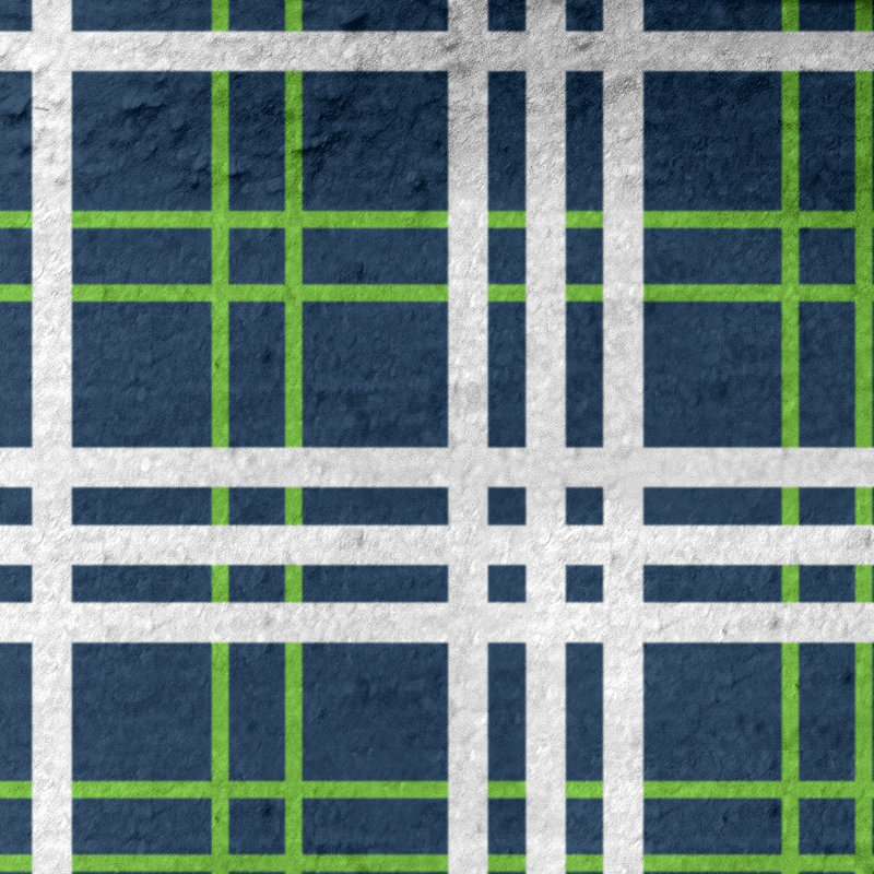 Serviette de plage de luxe Seattle football, Microfibre, Bleu marine collège / vert action / blanc