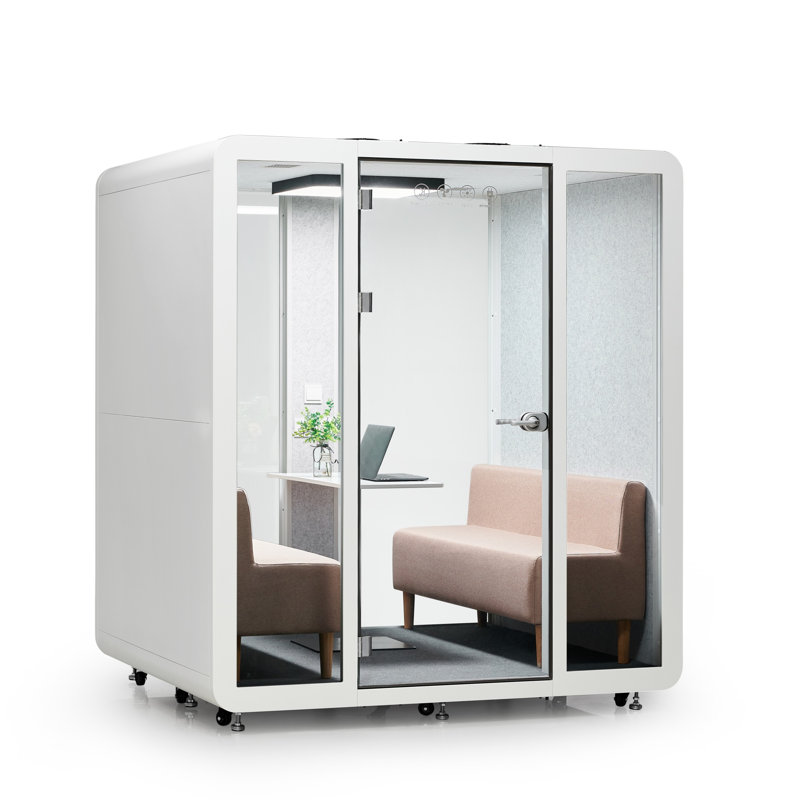 Cabine de réunion Venti White Sound Modular Pod - 4-6 personnes