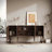 Unique 3D Wave Texture Sideboard with Marble-Like Sticker Counter Top