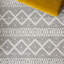 Tapis en laine et coton tissé à plat de style sud-ouest Edgartown en blanc et gris clair-829214802
