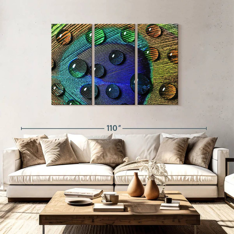 Kerner Peacock Feather Dews, 48" H x 74" W