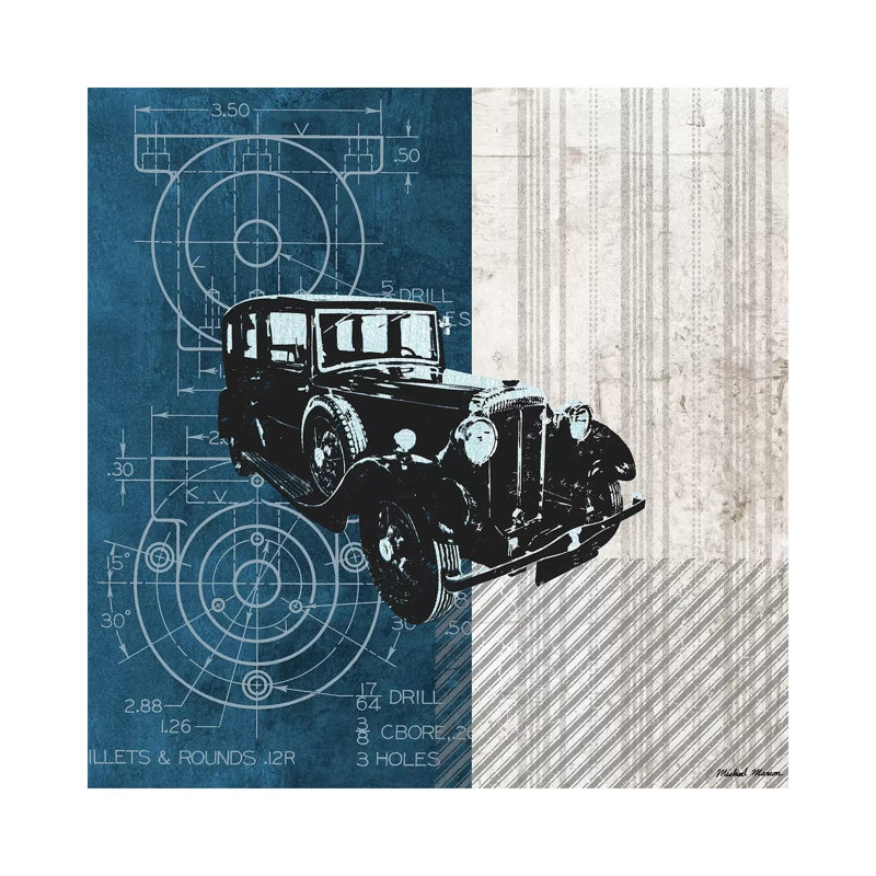 Classy Ride II by Michael Marcon - Wrapped Canvas Painting, 66.04 cm H x 66.04 cm W x 3.175 cm D