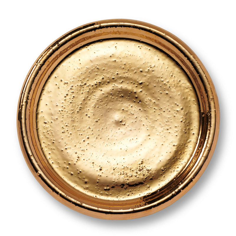 Milla Hurricane Candle Holder, Gold, 14.6" H x 8.8" W x 8.8" D