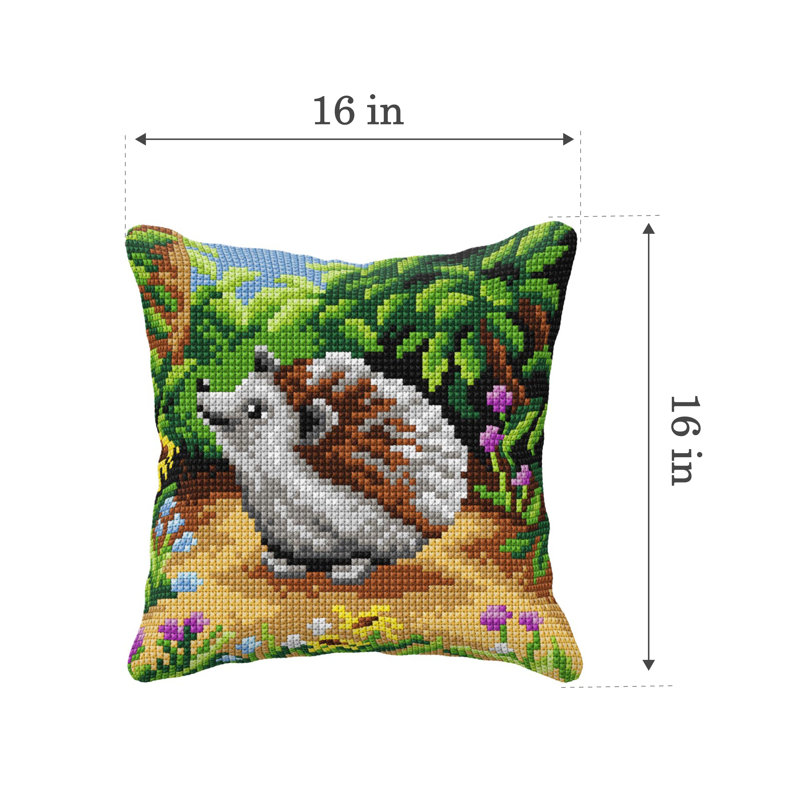 Ensemble de coussin au point de croix « Hérisson des bois » par Orchidea 99097
