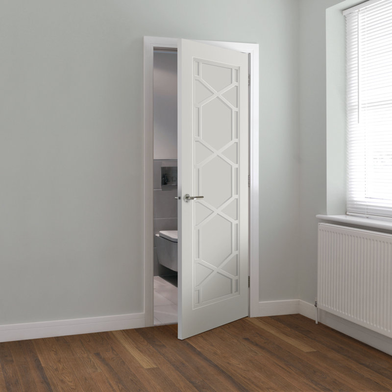 Quartz Manufactured Wood Standard Door White, 198.1 cm H x 68.6 cm W x 3.5 cm D