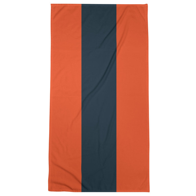 Microfiber Bath Towel, Tennessee Red Football Dark Orange/Navy Blue