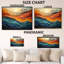 Paysage de montagnes corail bleu sarcelle audacieux - art mural montagne - vallée de Bold-837689530-840855354-867868231