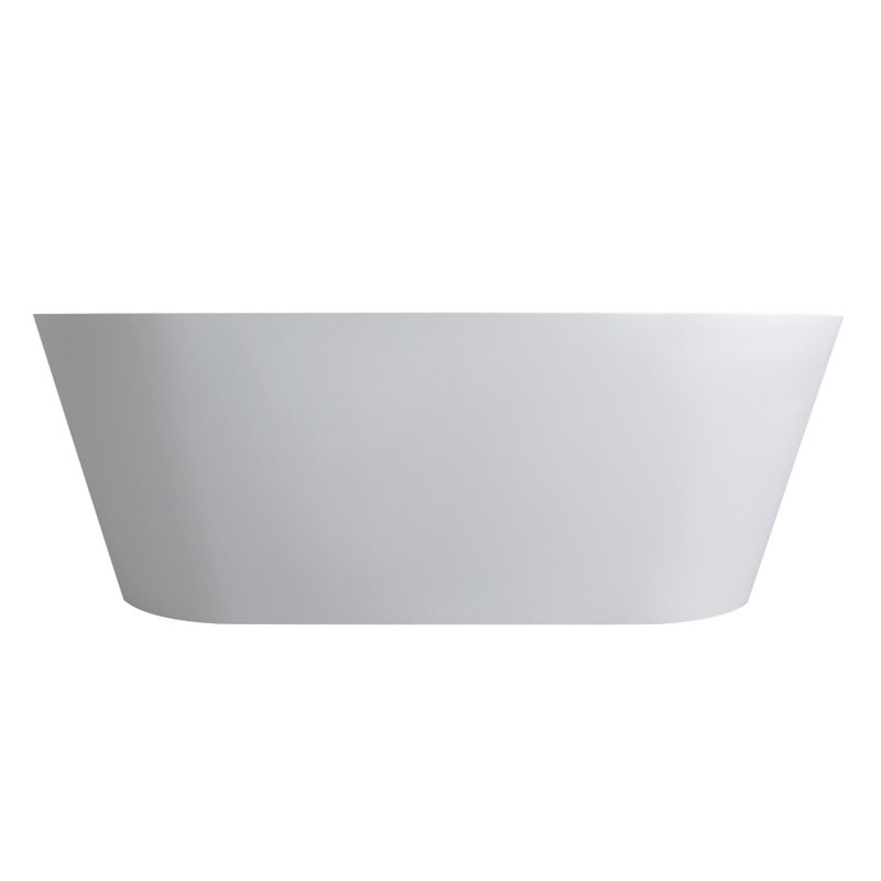 67 Inch Freestanding Soaking Bathtub, Ergonomic Design, Matte Texture, Solid Build, Suitable For Family And Hotel Use In Length, Surface Material, Matt White, Contemporary Minimalist Look
