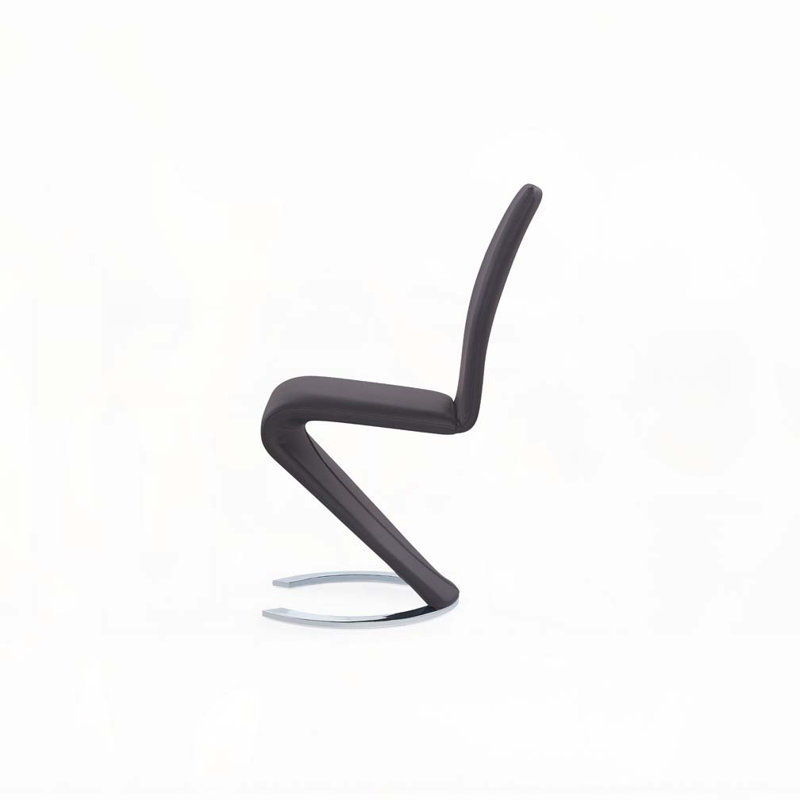 Chaise de salle à manger en similicuir, Gris
