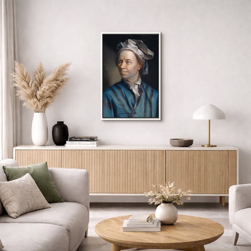 Œuvre d'art de style rococo, images de personnages de cour européenne, impression sur toile encadrée, Cadre flottant noir