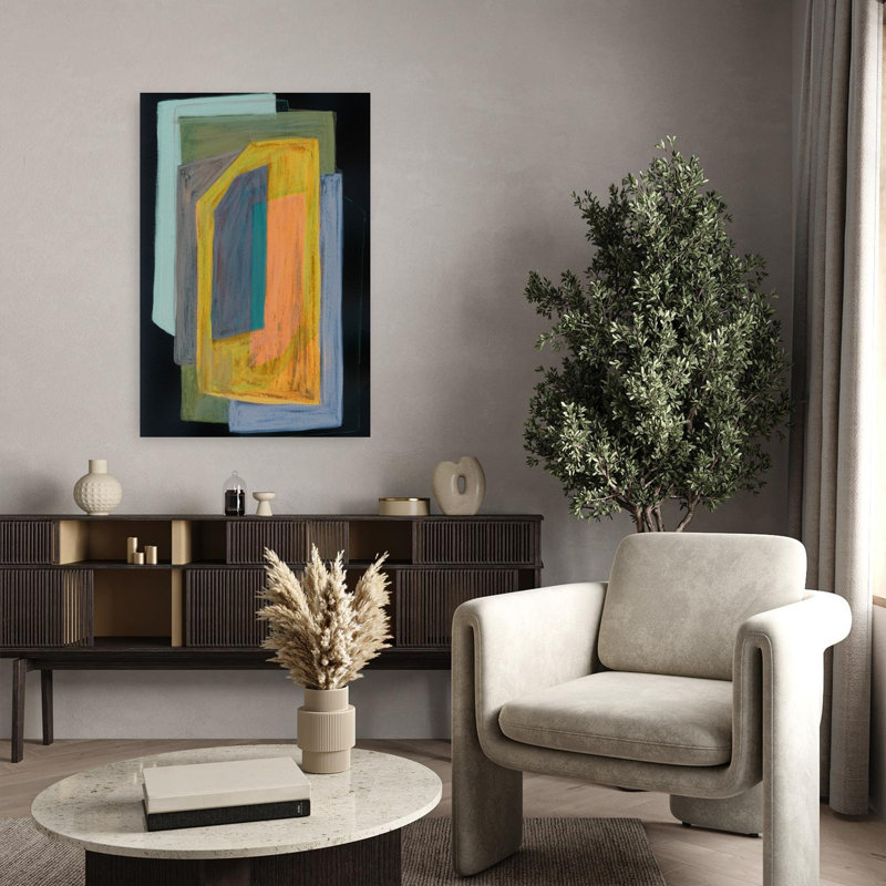 Art contemporain contemporain abstrait, H 36 po x l 24 po