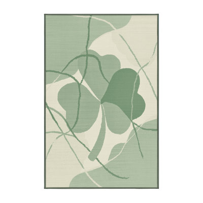 Soft Plush Estrada St Patties Modern & Contemporary Abstract Area Rug in Green – SageGreen Binding