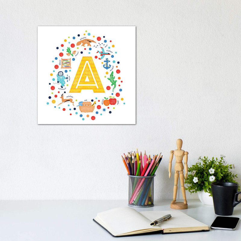 A - Reproduction d'art graphique, Pas de tapis, Toile tendue, H 12 po x l 12 po x P 1,5 po