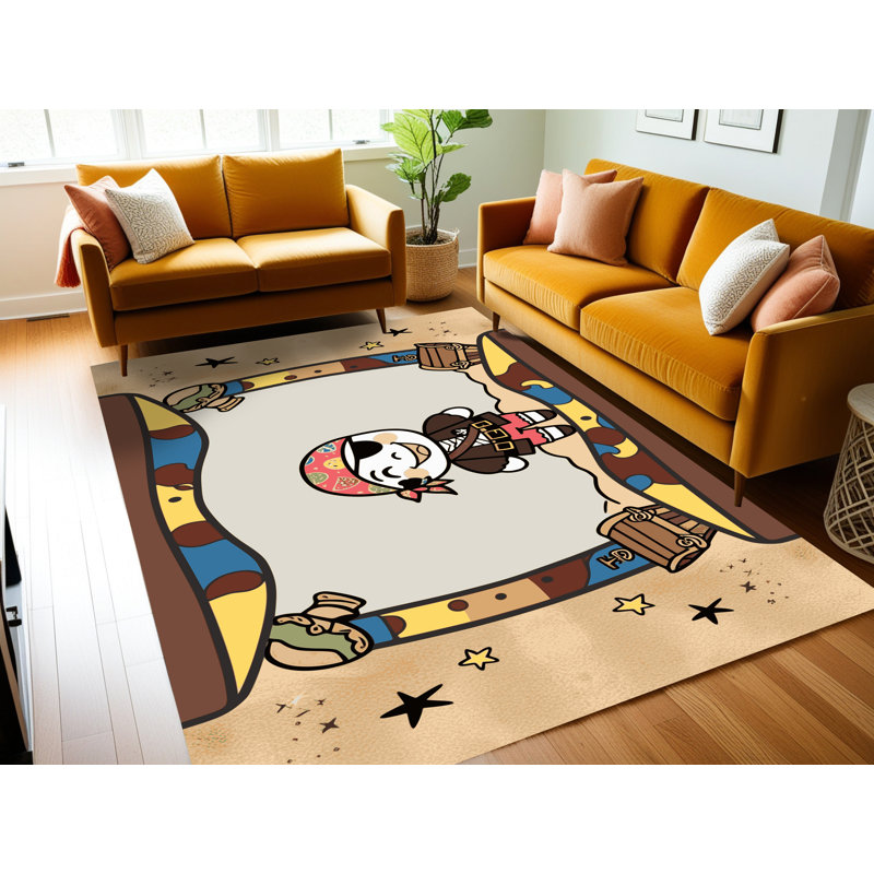 Tapis lavable Sunside Sails Pirates Ocean Kids_Pir034, Rectangle 4pi x 6 pi