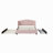 Upholstered Platform Bed With Wingback Headboard, One Twin Trundle And 2 Drawers, No Box Spring Needed, Linen Fabric-1363632454
