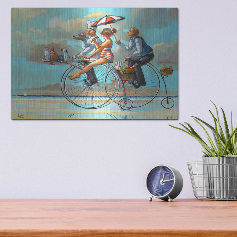 Art mural en métal luxueux «Why Not» par Ronald West, 16 po x 12 po, H 12 po x l 16 po