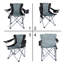 Chaise de camping pliante surdimensionnée avec porte-gobelet