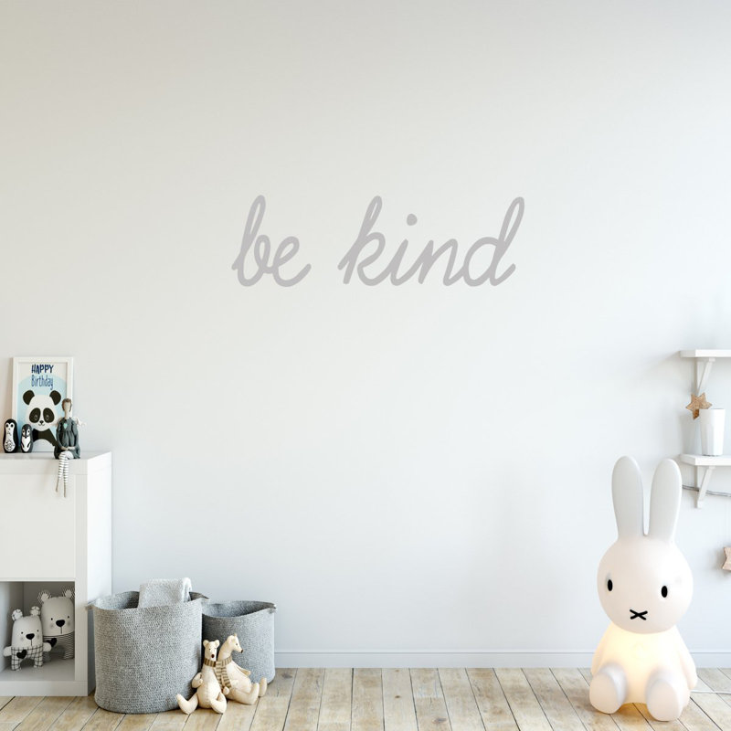 Adhésif décoratif «Be Kind Positive Saying», Argent, H 10 po x l 30 po x P 0,01 po