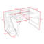 Lit mezzanine avec penderie et tablettes intégrées-128781483-128781488