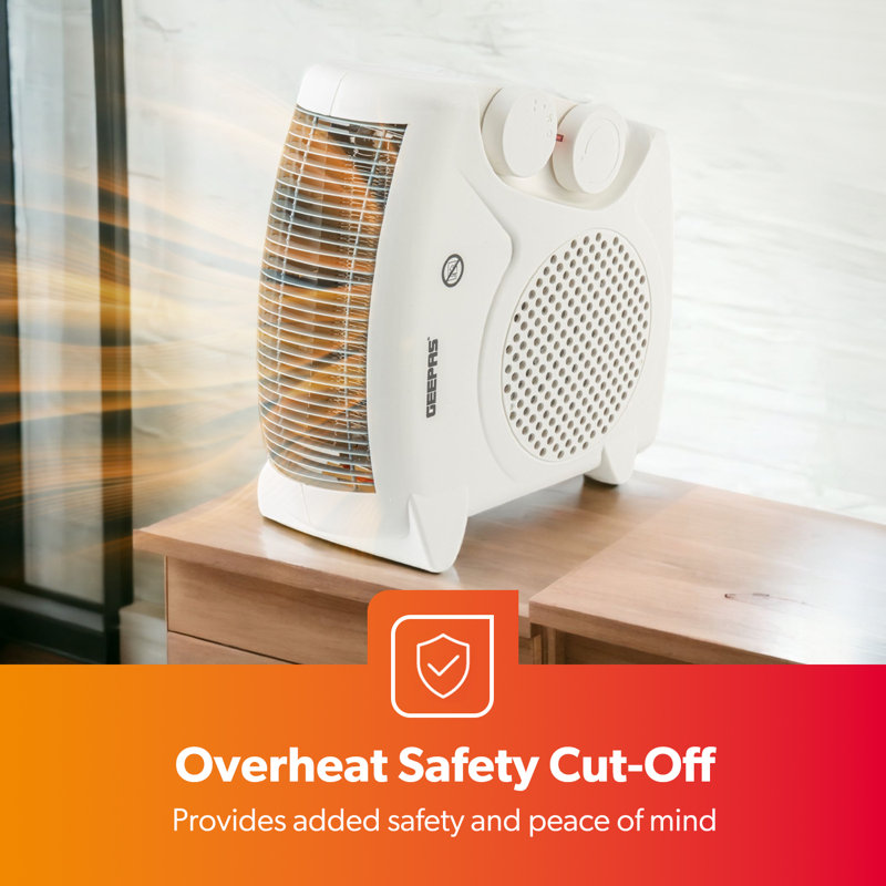 Geepas 2000W  Portable Fan Heater, 2 Heating Power