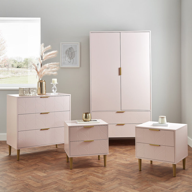 Adams Piece Bedroom Set, Pink