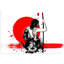 Cortesi Home «Trash Polka- Femelle Samurai» par Nicklas Gustafsson, art mural sur toile-16008010