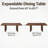 Extendable Rectangular Farmhouse Dining Table with Leaf-2142705034