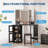 Corner Makeup Vanity with LED Mirror, Charging Station & Stool, Cabinet Storage for Bedroom-1043162022