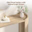 Console incurvée et étroite moderne de 119 cm | Table d'appoint minimaliste et élégante pour entrée | Beige