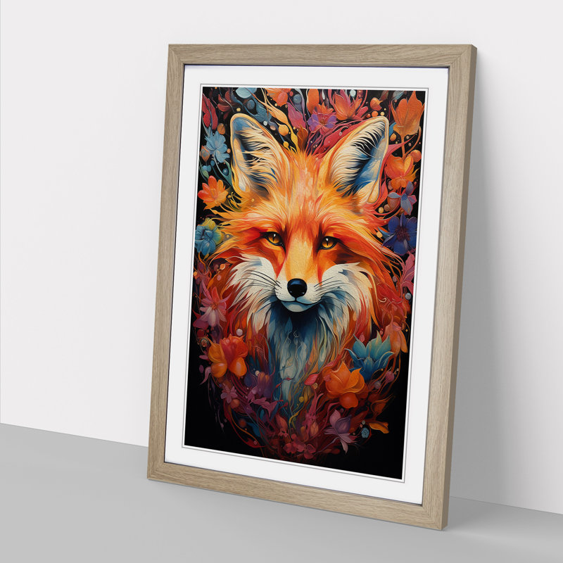 Single Picture Frame Print on Wood, 46cm H x 34cm W, Oak Framed