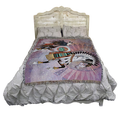 Pure Country Weavers Kachina Blanket by Laurie Prindle - Fantasy Unicorn Gift Tapestry Throw Woven from Cotton - Made in The USA (72x54)