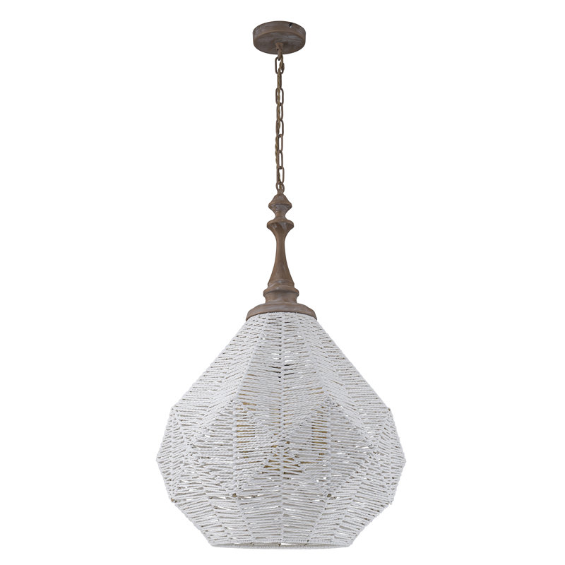 Giarrusso 3-Light Coastal Rattan Pendant Light