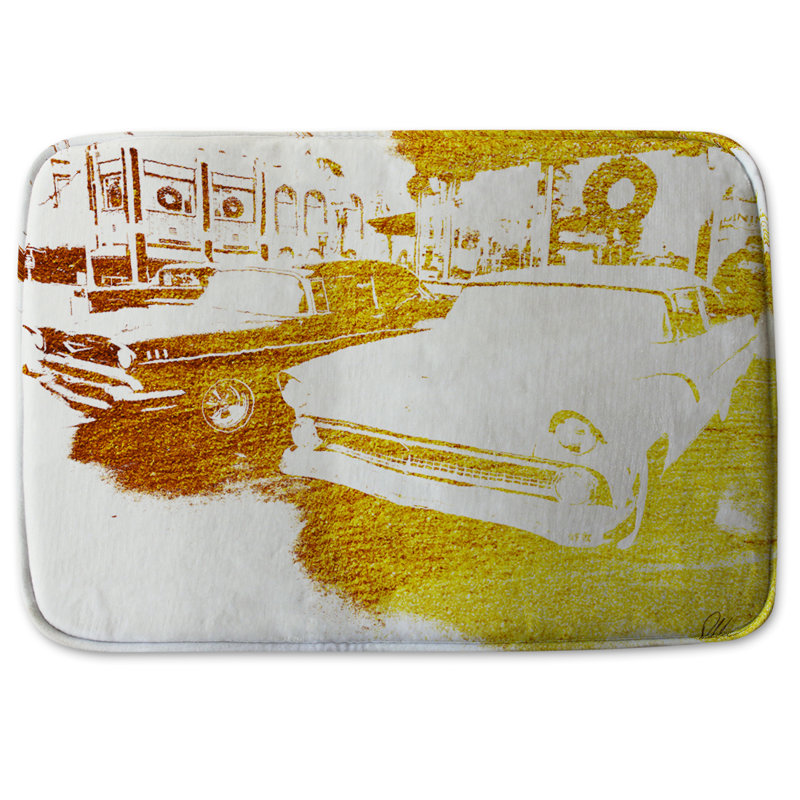 Mathew Non-Slip Bath Rug, Yellow
