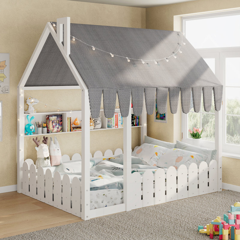 Lit sur pied Montessori House, White