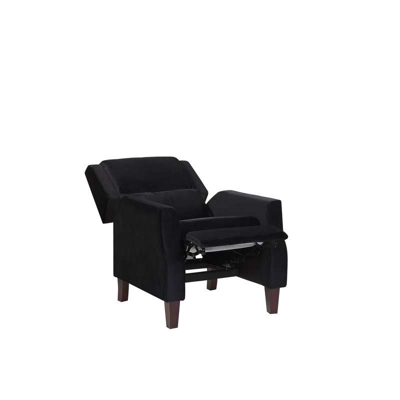 Castin 75cm Wide Velvet Standard Recliner, Black