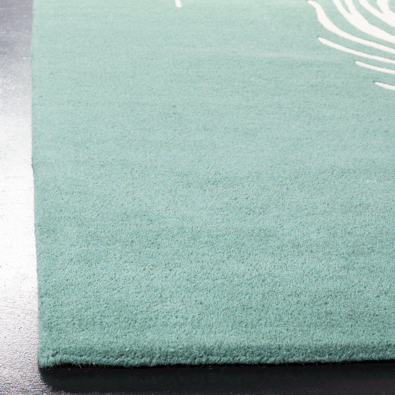 Nonia Hand Tufted Wool And Viscose Rug, Rectangle 2' x 3'