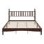 Lit plateforme rétro en bois avec tête de lit en forme de gourde-129165151-129165150