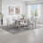 Mori Dining Table, 72 Inch Rectangular Top W Panel Legs, Natural Gray