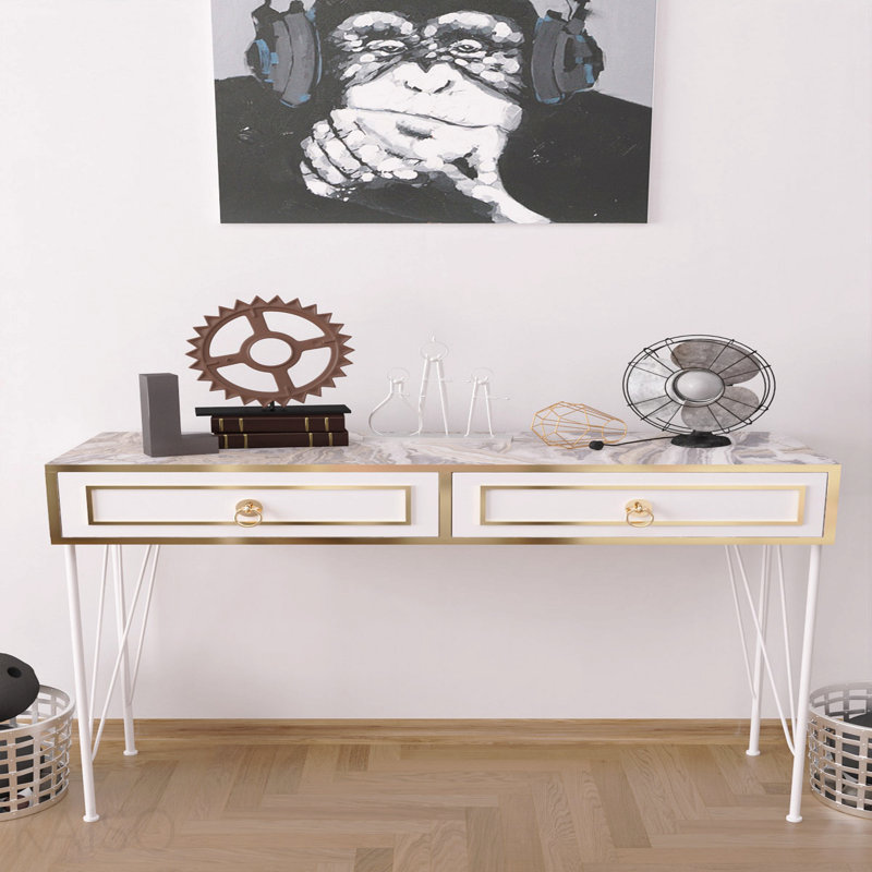 Console Ardeno, base en bois, pieds en métal - standard