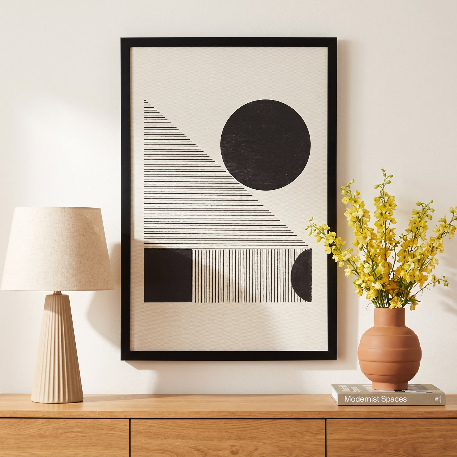 Composition IX by Miuus Studio, 17" W x 25" H, Black Framed
