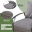 Ensemble de 3 chaises pivotantes en métal pour l'extérieur Charron-1752776727