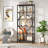 70.87" Tall Industrial Bookshelf, 6-Tier Vintage Brown Bookcase Open Shelvesfor Apartment, Office & Living Room