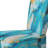 Turquoise Luxury Abstract Fluid Art IV - Upholstered Contemporary Side Chair, Modern Abstract Accent Chair-1173457574