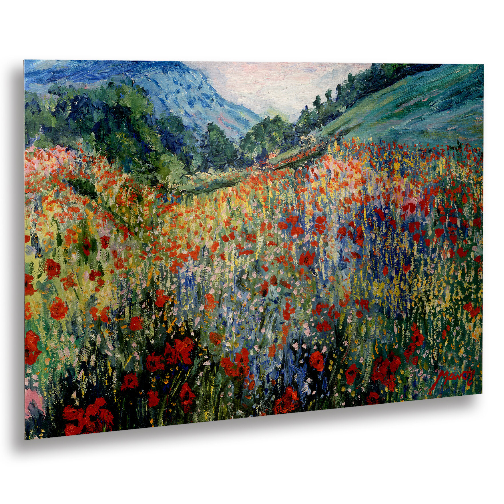 Flower Field Art Print / Wild Flower Art Print / Mountain