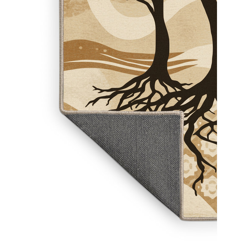 Tapis moelleux doux d'inspiration marocaine Kamena, Rond 8 pi