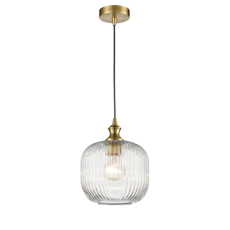 Silene 1 - Light Single Pendant, 13.4cm H x 8cm W x 8cm D, Brass