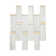 White Marble and Trim 11x12 Mosaic Subway Wall and Floor Tile