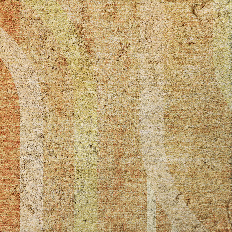 Tapis à poil long de qualité supérieure lavable à la machine ADS532, Terracotta, 3' x 5'