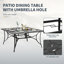Ensemble repas pour 8 personnes avec fauteuils pivotants 360 ° et table en métal-134077995